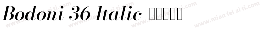 Bodoni 36 Italic字体转换